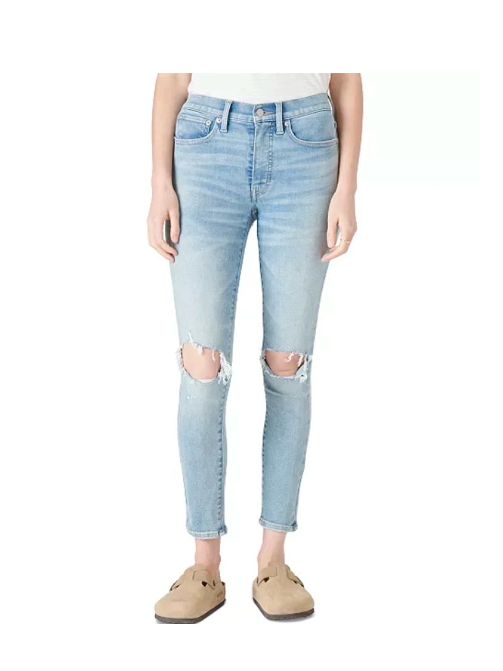 Lucky Brand Bridgette High Rise Cropped Skinny Jeans – Women’s 8 Blue Ripped